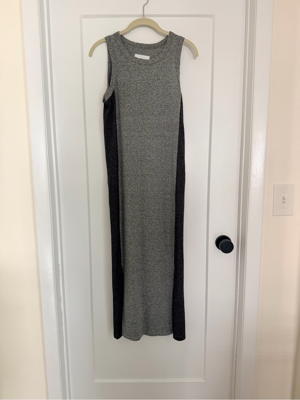 Current/Elliott Sleeveless Gray Colorblock Maxi Dress